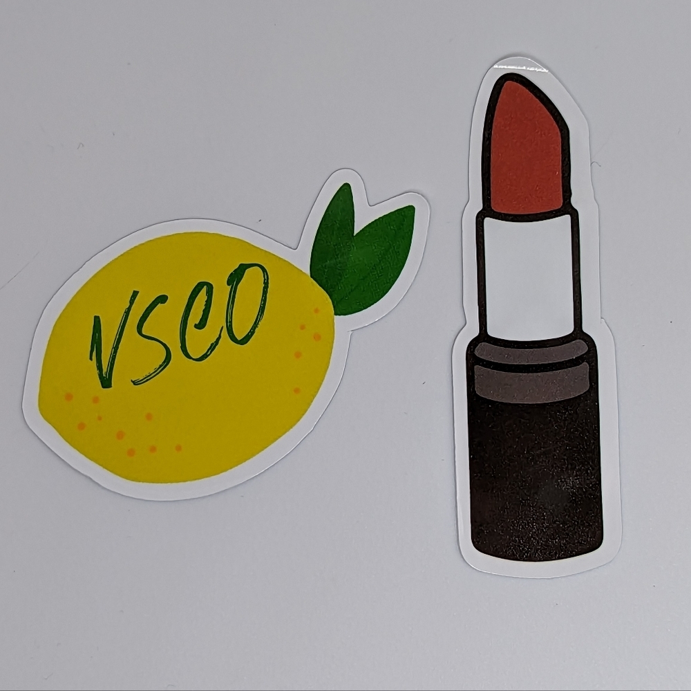 Lemon and Lipstick Stickers